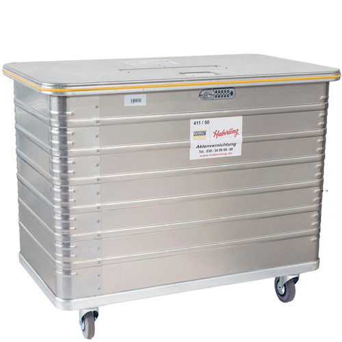 Abbildung eines 500-Liter Sicherheitsbehälters für die Aktenvernichtung