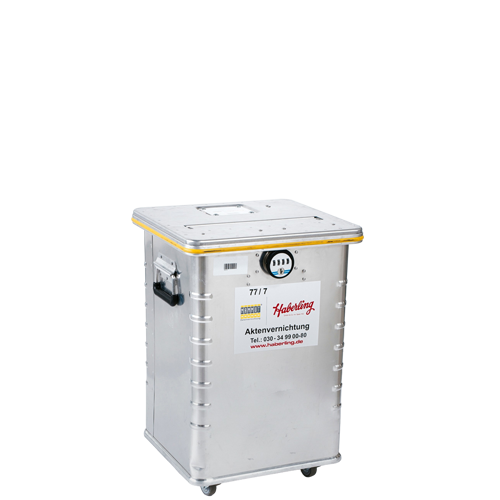 Abbildung eines 70-Liter Sicherheitsbehälters für die Aktenvernichtung